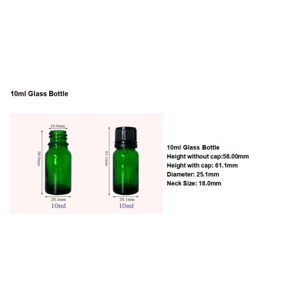 Glass Oil Bottle With Screw Cap , Blue / Green / Brown / Clear Essential Oil Bottles