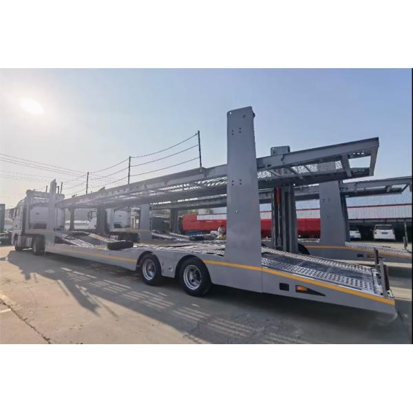 CIMC Factory Direct Quality Stainless Steel 2 Axle 8-9 Load Car Transport Semi Trailer