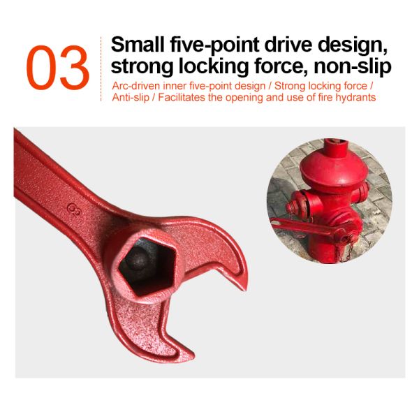 The Manufacturer Produces Thickened and Strengthened Cast Iron Fire Wrenches.