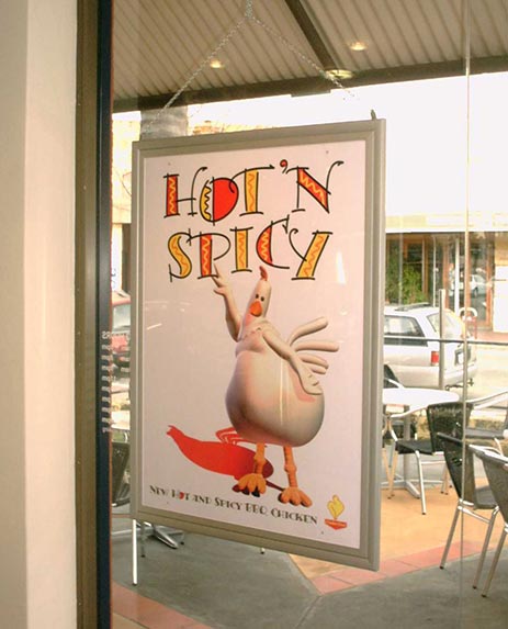 Hanging style led illuminated aluminum photo frame