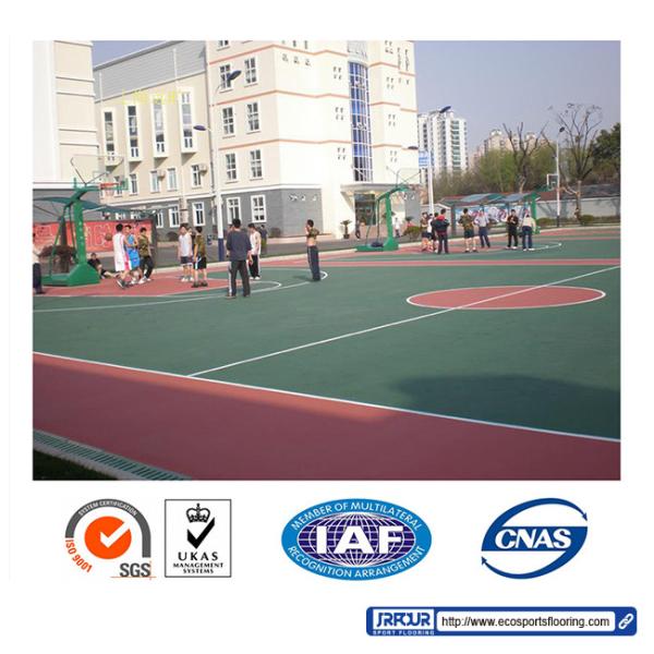 ISO18001 Dustproof Si PU Sports Flooring For School Good Color Fastness
