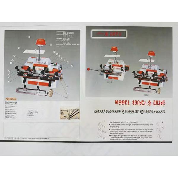 DF-100E1 Locksmith Tools Key Cutting Machine Full Set Cutters for Copying and Duplicating