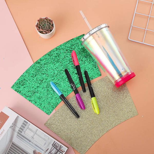 Anti-leak DIY Sticker Straw Cup Portable And Convenient Drinking Cup High Appearance  Student Plastic Cup