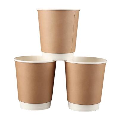 Wholesale Customized logo Food Grade Eco-friendly Pulp Non Plastic Water-based Coating Hot Drinks Coffee Milk Paper Cups
