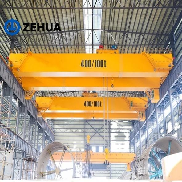 New Design European Double Girder Overhead Crane 10-30 Ton PLC-controlled Gear-driven Motor Engine Powered High Efficiency