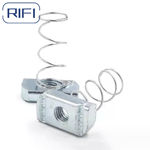 Electro Galvanizing Unistrut Channel Accessoires Spring Nut M6 M8 M10