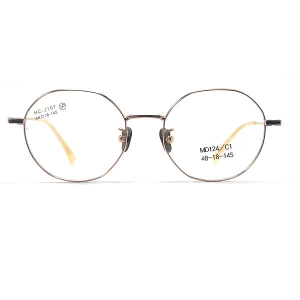 MD124 Metallic Optical Frames in Round Shape Metallic Design