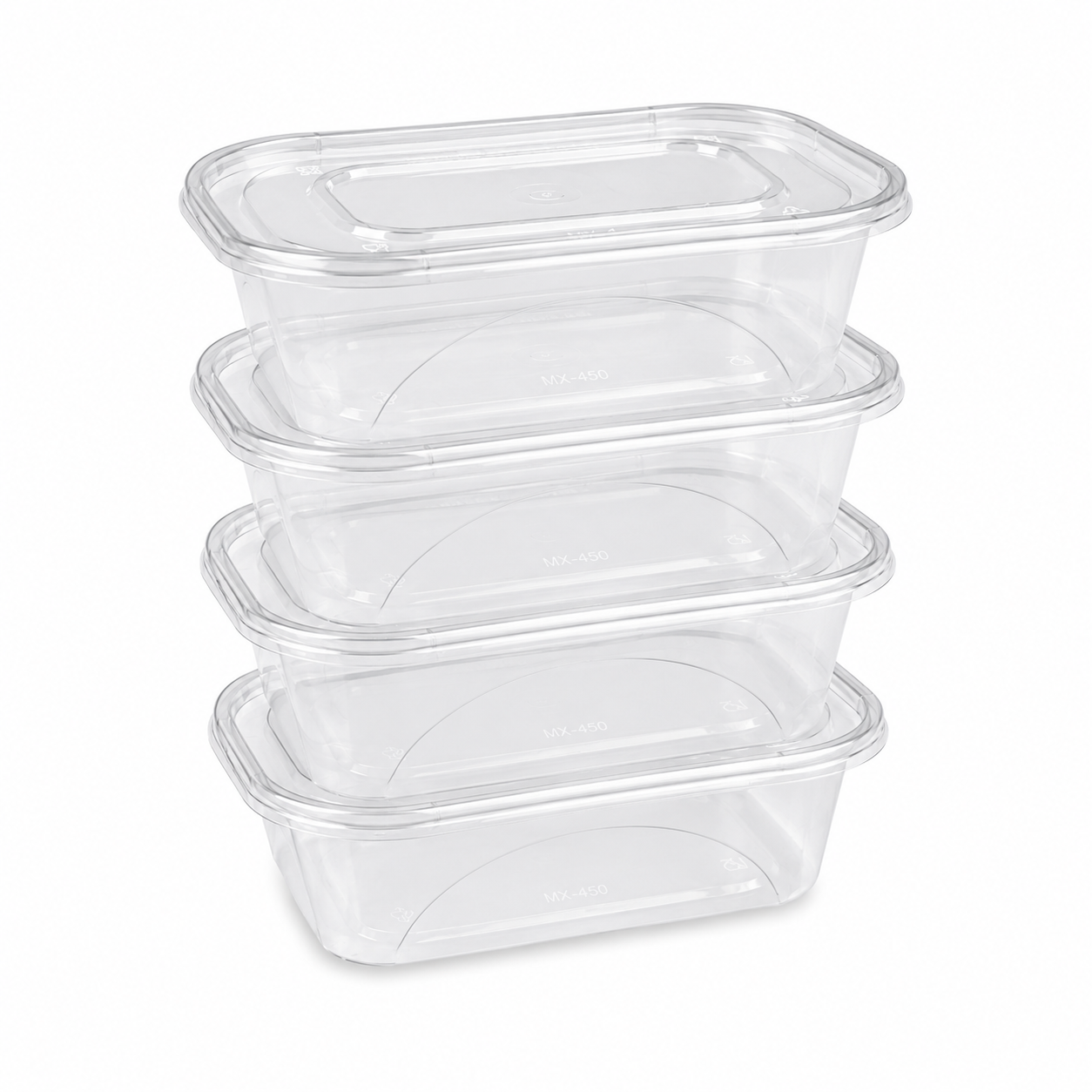 Lid Deep Oval PP Lunch Box 450ml for Light Takeaway Meals