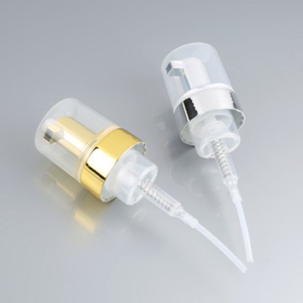 40mm 42mm Mousse Foam Pump Dispenser All Electroplated  Foam Facial Cleansers Gold Foam Pump