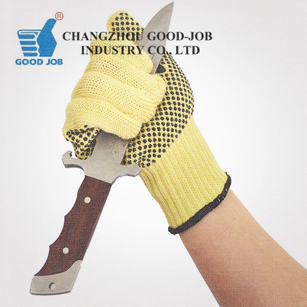 Волокно Aramid отрезало устойчивые перчатки работы выравнивает 5 покрытое с точками PVC