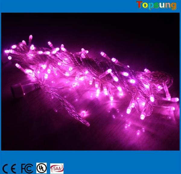 LED de Natal de cor púrpura durável para fora 24v 10metro