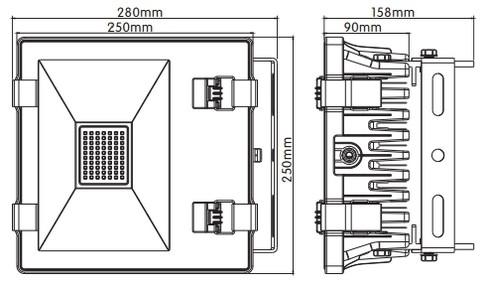 Outdoor 70W 7000 Lumen High Power Led Flood Lighting Fixtures With 2700K - 6500K