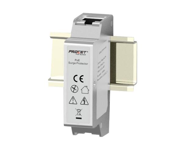 DIN Rail Industrial Zinc Alloy 10kv Surge Protector 110W Output For PoE Wires