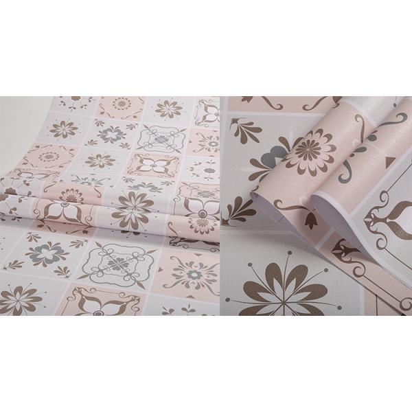 Decoración de interiores modernos Papel de contacto Papel de pared 3D a prueba de fuego Diseños de baldosas autoadhesivas