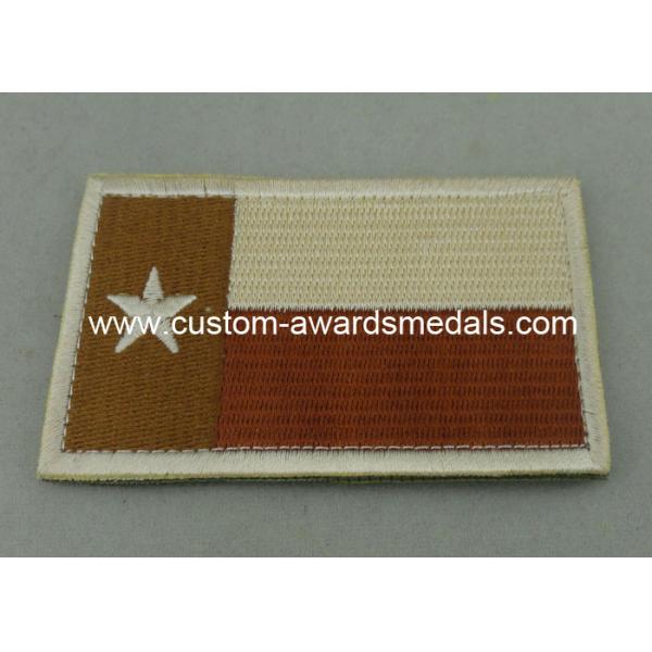 Cottom Material Custom Embroidery Patches Badges For Clothes With Iron Glue