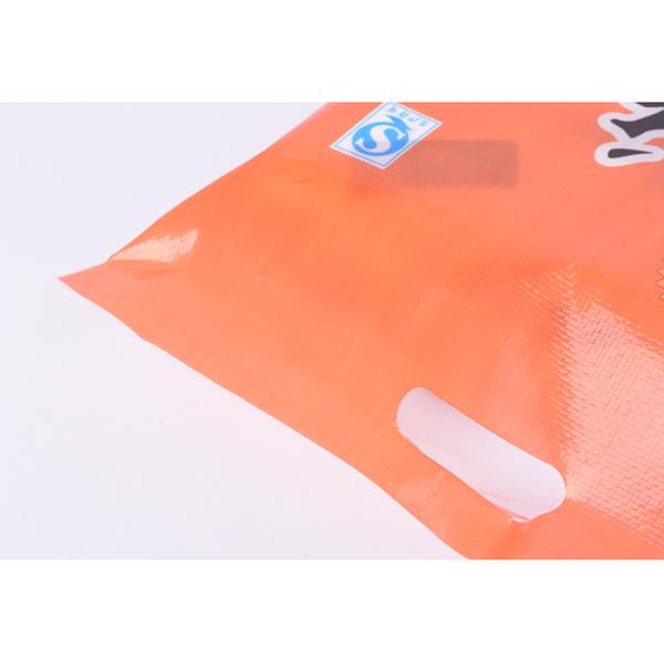 Custom Printed Woven Polypropylene Sacks , Recycled Rice Bags With Transparent Window