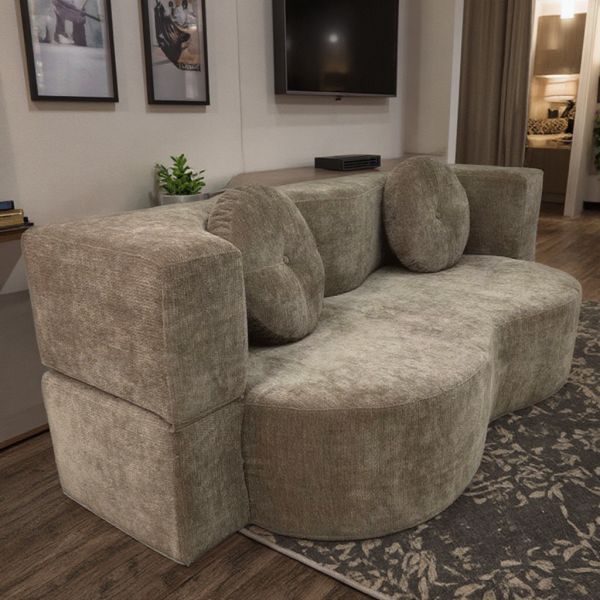Modern Style Sectional Sofa Bed Folding Compressed Sofas for Villa Rectangular Reclining Leisure Couch Living Room Furniture