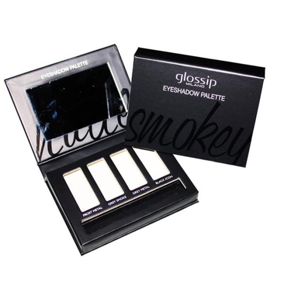 Easy Open Empty Eyeshadow Palette Cases Metalized Golden For Makeup Lines