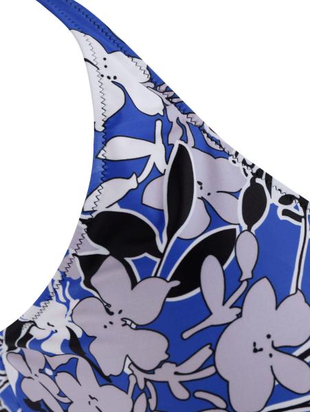2018 New Plus Size One piece Swimsuit Floral Print Swimsuit Women Push up with
