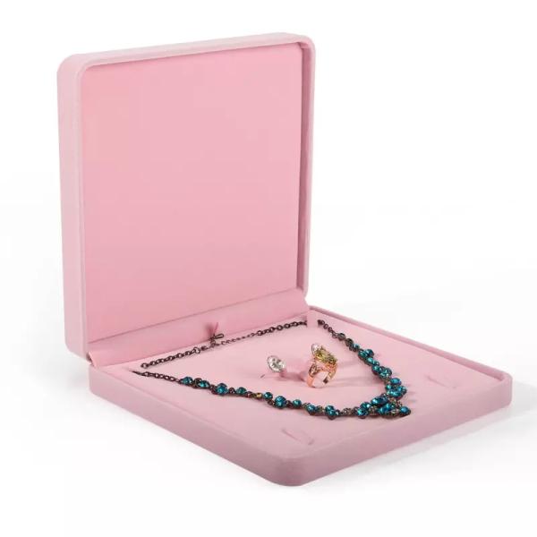 Flannelette Velvet Bracelet Packaging Box Pink Iso Certificated