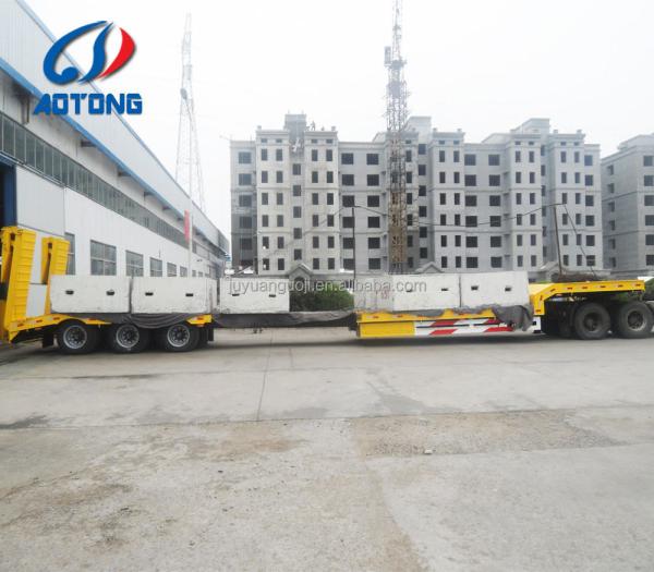 4 Axle Extendable Low Bed Trailer with 90 /50 King Pin and Heavy Duty Landing Gear
