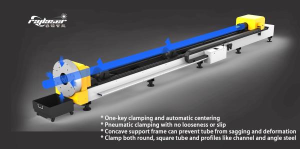 Metal Fiber Tube Laser Cutting Machine With FSCUT Control System steel tube laser cutting machine laser cutting machine for tubes
