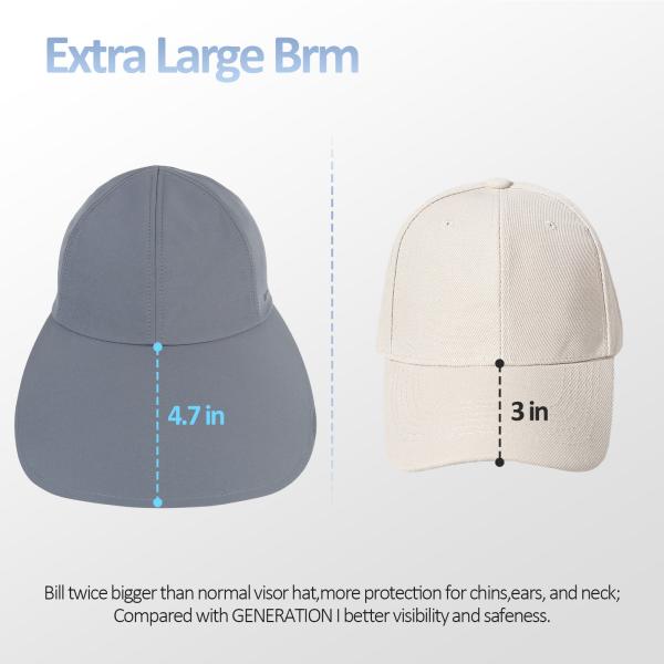 UPF 50+ Reversible Women'S Large Brim Visors Printed Sun Visor Headwear