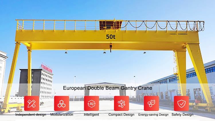 Heavy Duty 200-ton High Efficiency MG Type Double Beam Portal Crane