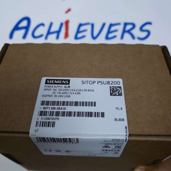 6EP1336-3BA10 | SITOP PSU100S 24V DC 20A DIN Rail PSU, 120/230V AC Input, Adjustable, IP20