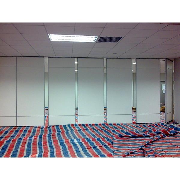 Soundproof Material Wooden Foldable Partition Wall / Aluminium Frame Sliding Room Dividers