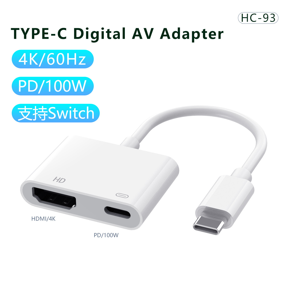 Скорость передачи данных до 5 Гбит / с HDMI алюминиевый хаб USB C хаб с печатным или лазерным логотипом