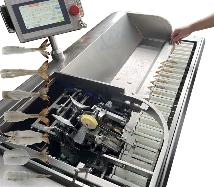 70Pcs/Min Shrimp Deveining Machine 220V Prawn Peeler Machine