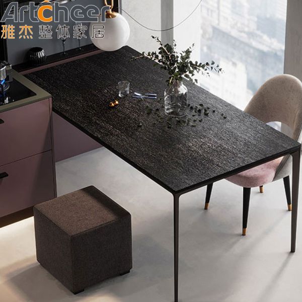 Modern L Shape Peninsula Kitchen Cabinet with Lacquer Finish Handless Door and Soft Close