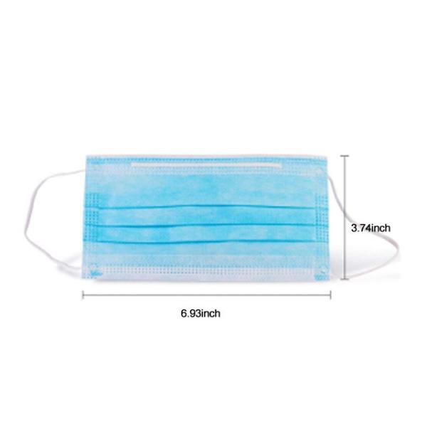 Light Weight Disposable Mouth Mask , Elastic Earloop Surgical Mask Blue And White Side