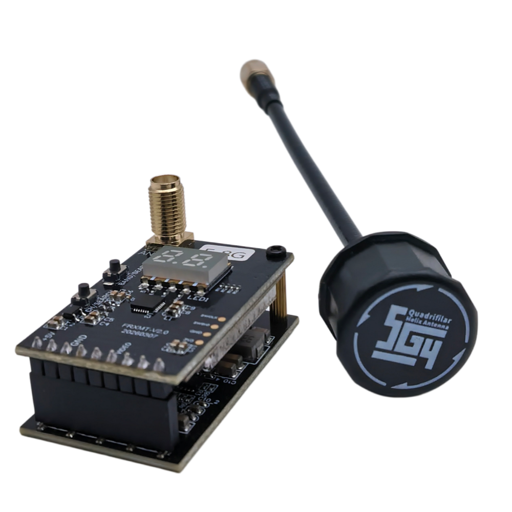 Kimpok 4.8GHz-7.2GHz High Sensitivity Analog Video Receiver Data Module, Long Range Wireless Data Module with LED Display Auto-Search