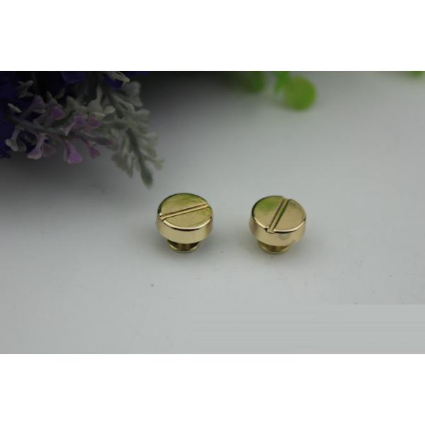 2019 Factory supply wholesale zinc alloy 12 mm gold one word shape pattern metal screw rivets for bags