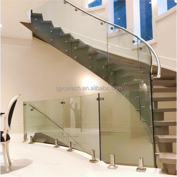 Painel de vidro temperado curvo de espessura de 3-15 mm para QJY-TG exterior interior