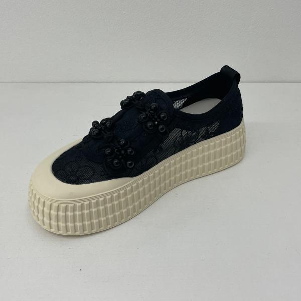 Casual Women Black Espadrilles Mid Top Black Designer Espadrilles