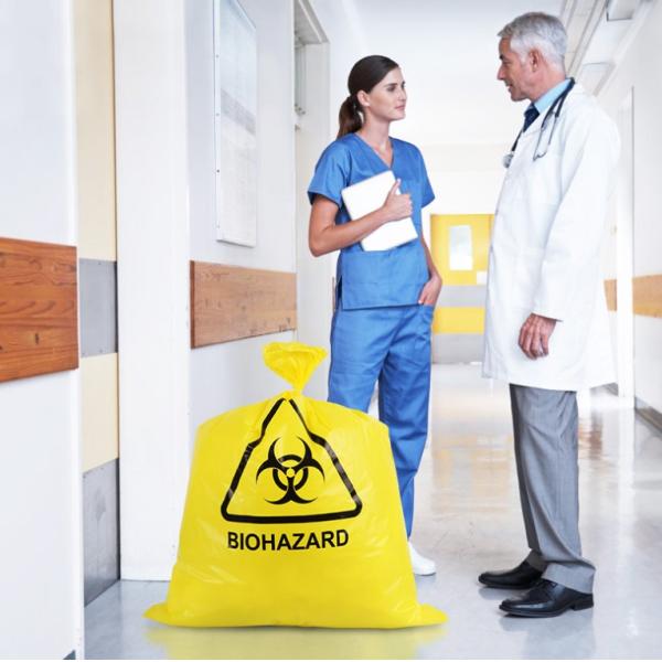 Полиэтиленовые пакеты HDPE сопротивления прокола Autoclavable желтые для больниц