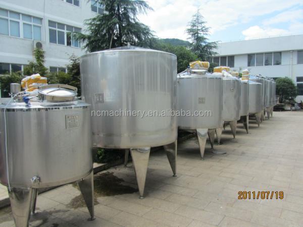 Milk Processing Electric Stainless Steel Buffer Tank with Cooling Jacket and Mixing Paddle