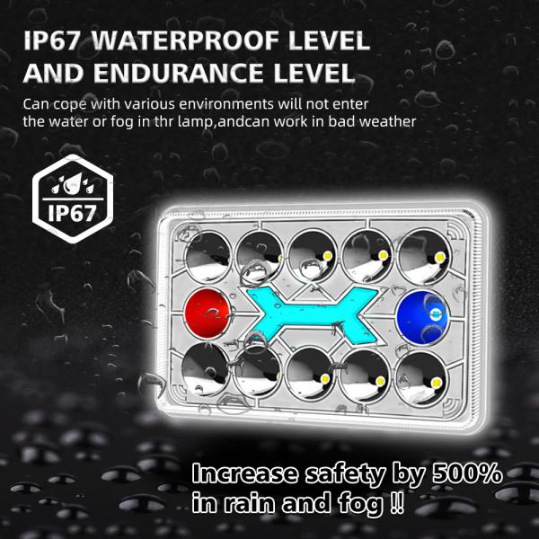 DC12V Semi-assemblage Flash rouge bleu DRL Blanc High/Lo Beam phare LED pour Honda-CG125