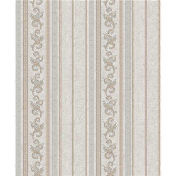 PVC project wallpaper stripe design with damask flower fashion and troditional