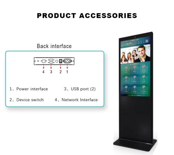 Qunmao Wholesale 55 65 86 pouces Écran LCD HD Affiche Signalétique Numérique Tactile Intérieur