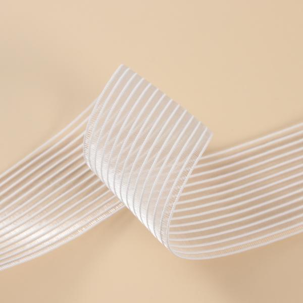 Factory custom ultrathin polyester fisl silk elastic band webbing tape for garment luggage banding tape