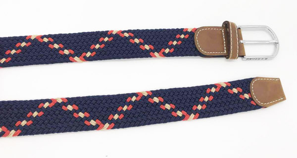 Поясы простирания темно-синих людей эластичные заплели ширину 3.5cm с пряжкой никеля