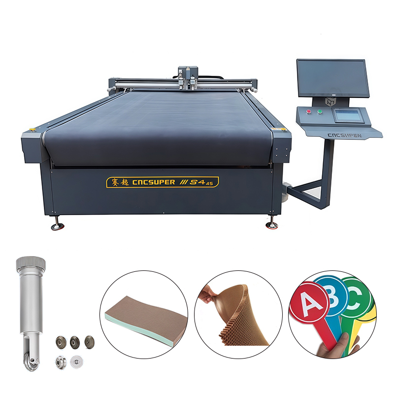 Replaceable Knives Digital Cutting Machine Cuts PVC Sheet Spong Flag