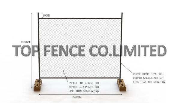 Environmental Temporary Site Fence Panels / Chain Link Fence Construction