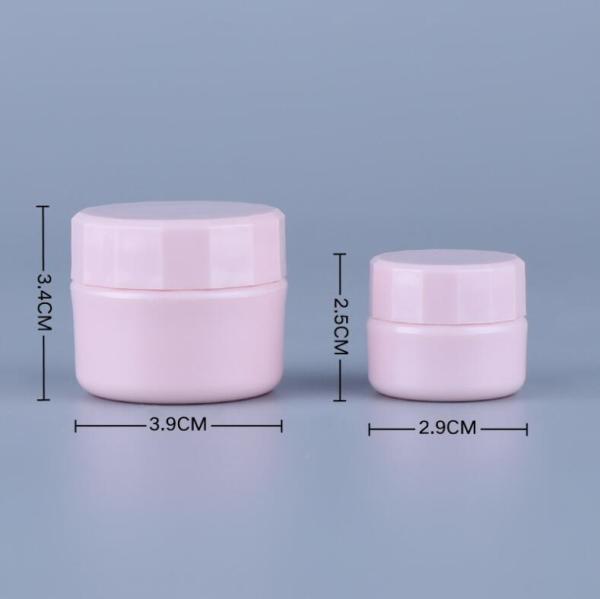 Mini PP Empty Cosmetic Cream Jar Skin Care Containers Pink Color (MC-P-509)