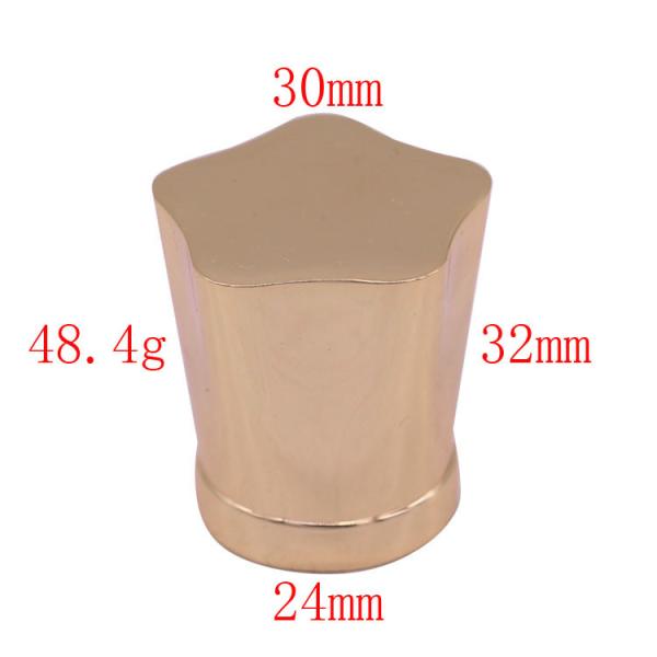 Customized Gold Metal Perfume Bottle Magnetic Cap Fragrance Cap Alloy