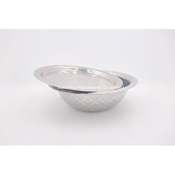 30-50cm Durable kitchen tools stainless steel rice washing bowl serving bowl vegetable washing basin with lid